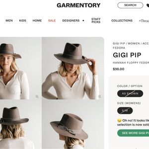 GIGI PIP Brown Fedora Hat